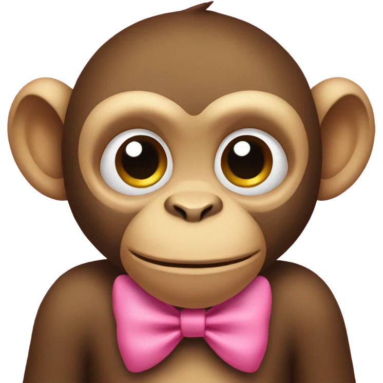 monkey with a pink bow  emoji