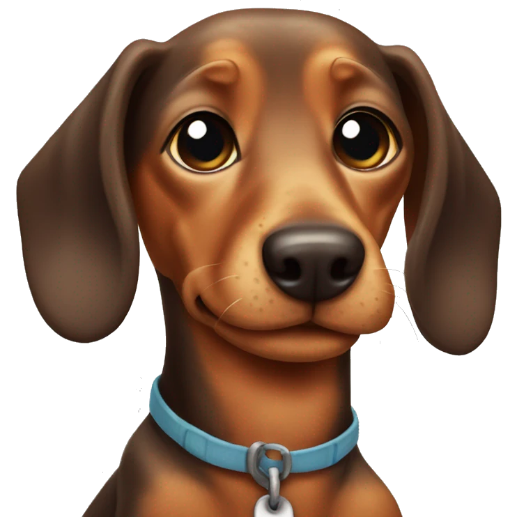 A cute dachshund  emoji