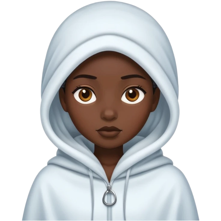 cold black girl in cover emoji