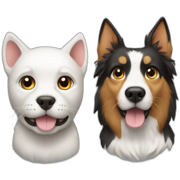 cat and dog emoji