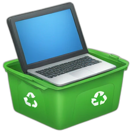 laptop recycle emoji
