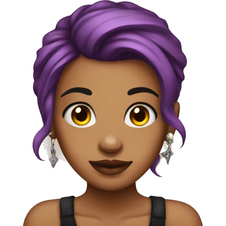 Girl with tattoos and piercings  emoji