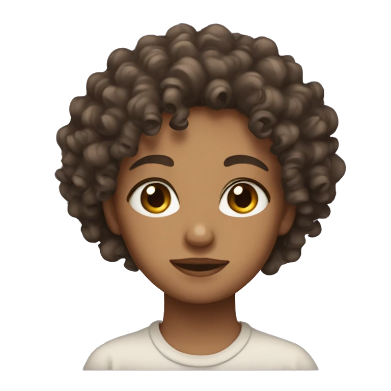 aesthetic curly haired girl emoji