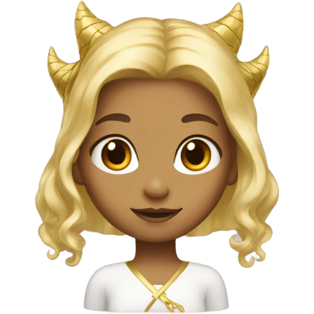 girl with gold hair dragon accessory emoji