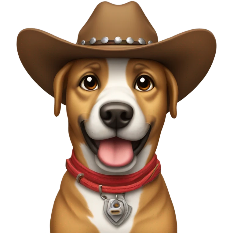 Cowboy dog emoji
