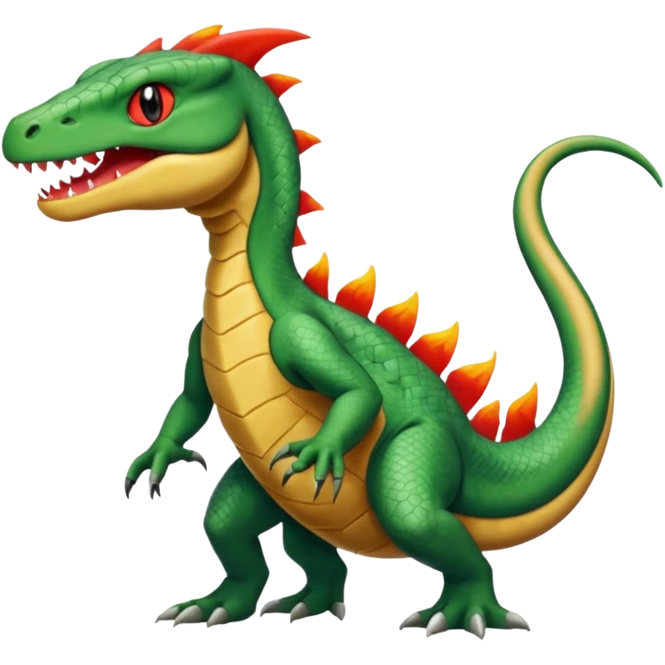 Grovyle-Salandit-Sandile-fusion emoji