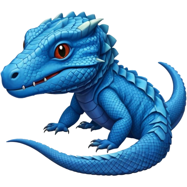 a Komodo Dragon but blue emoji