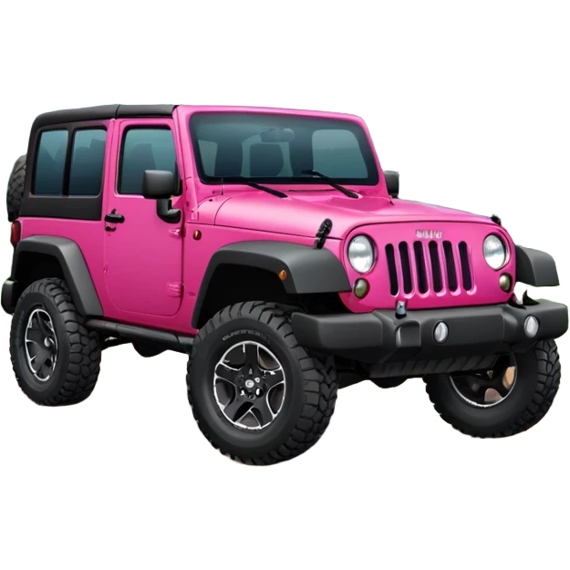 Raspberry pink jeep wrangler 4 door  emoji