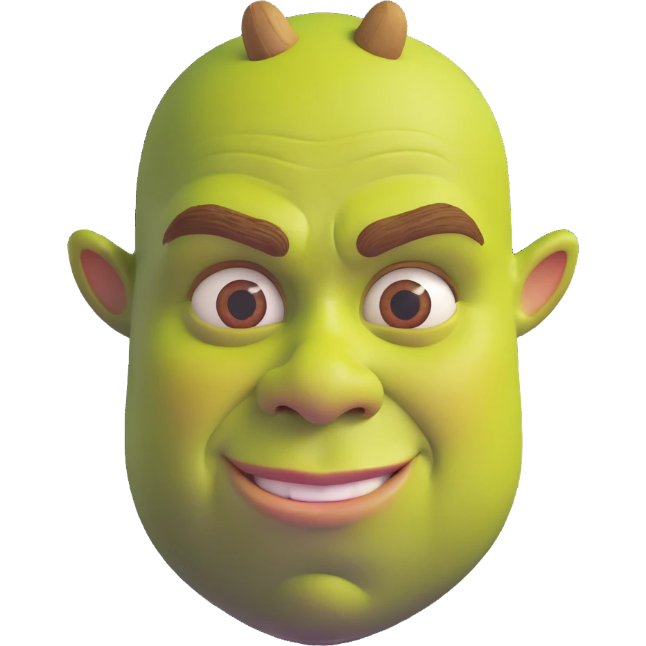 iconic Shrek face emoji