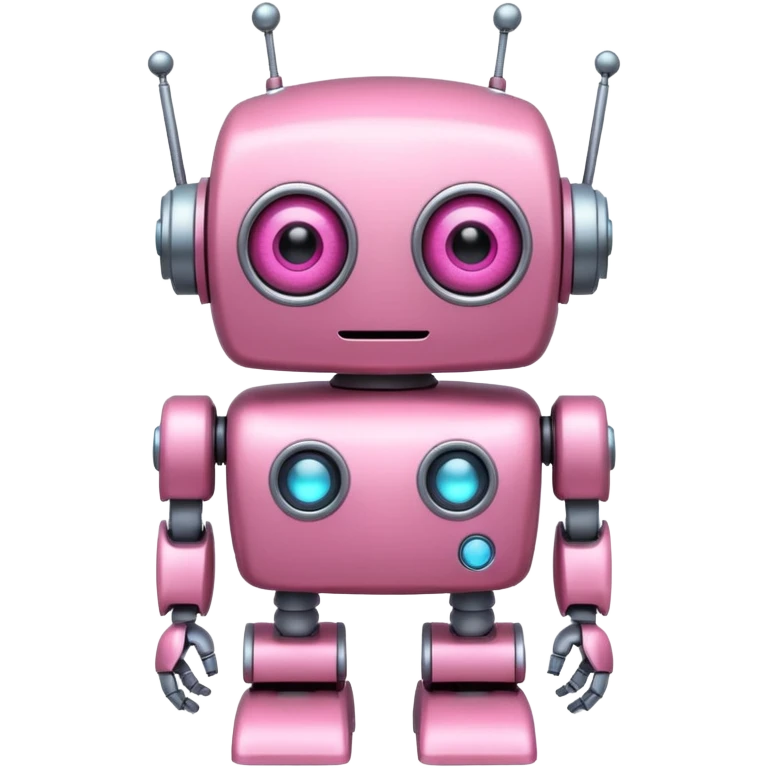 pink robot with only 3 eyes emoji