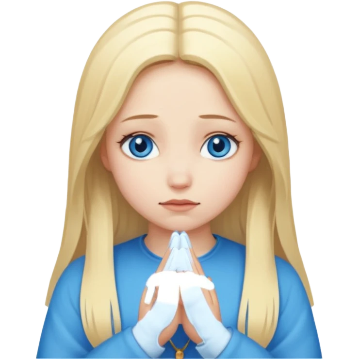 Faça uma menina orando  emoji