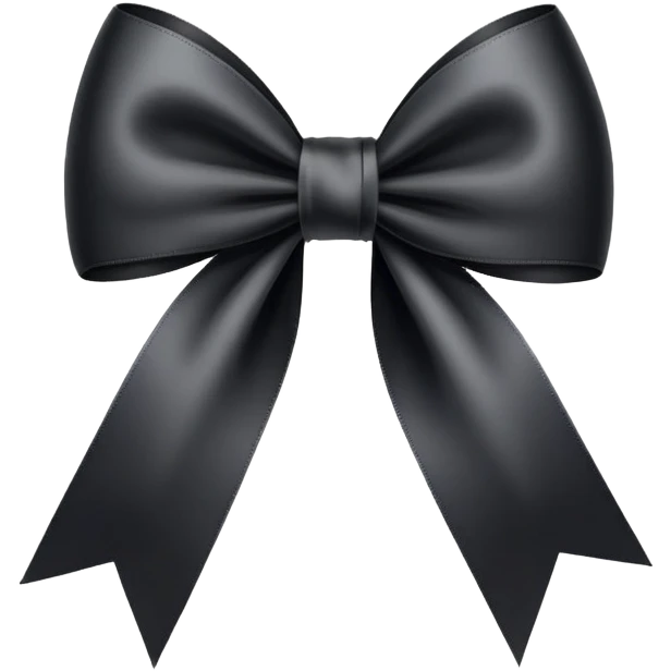 Black ribbon bow  emoji