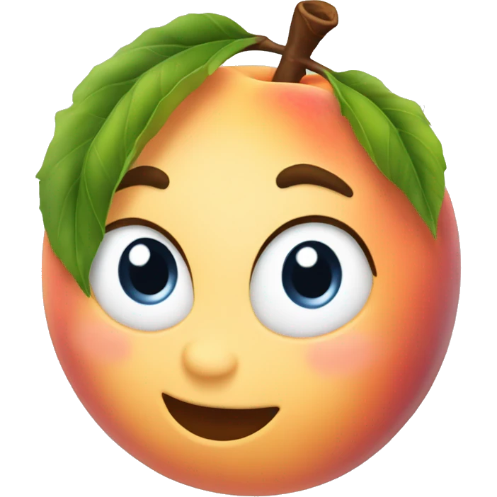 frozen peach emoji