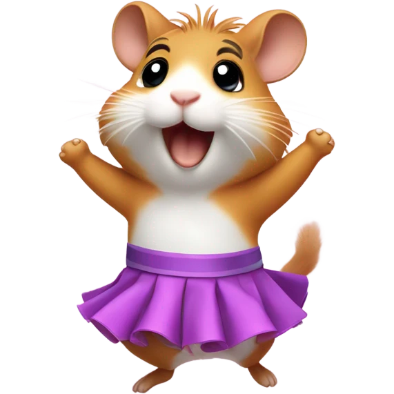 Hamster cheerleading emoji