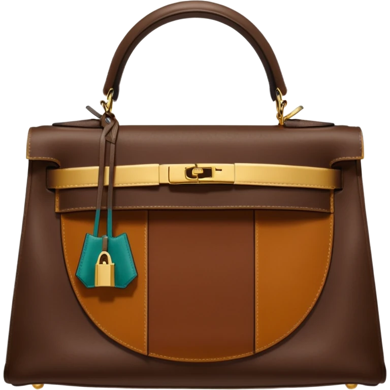 hermes kelly chocolate brown color bag  emoji