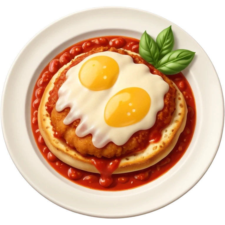 chicken parmesan on a dish emoji