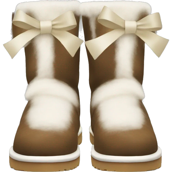 ugg boots with a white bow  emoji