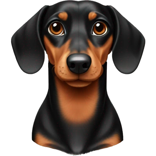 dachshund one red and one black and tan emoji