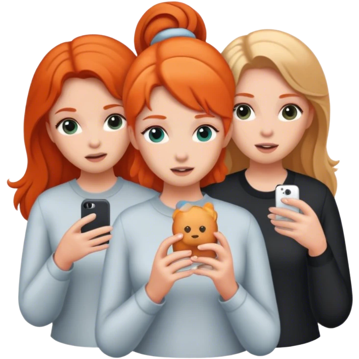 3 sisters 2 blonde one ginger  emoji
