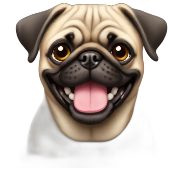 Pug-smile emoji