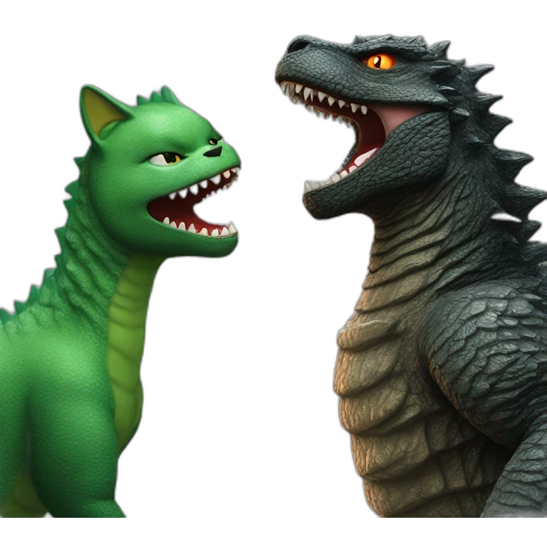cat-vs-gozilla GODZILLA emoji