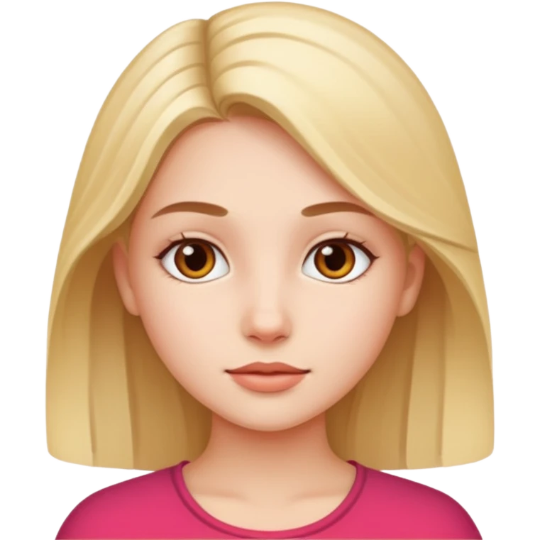 create the head okf the young pretty gitl in ios style emoji