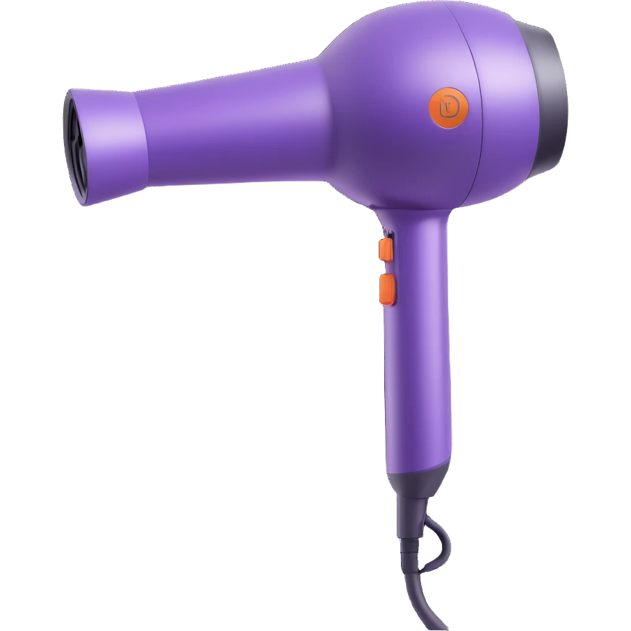 pastel purple Dyson hair dryer emoji