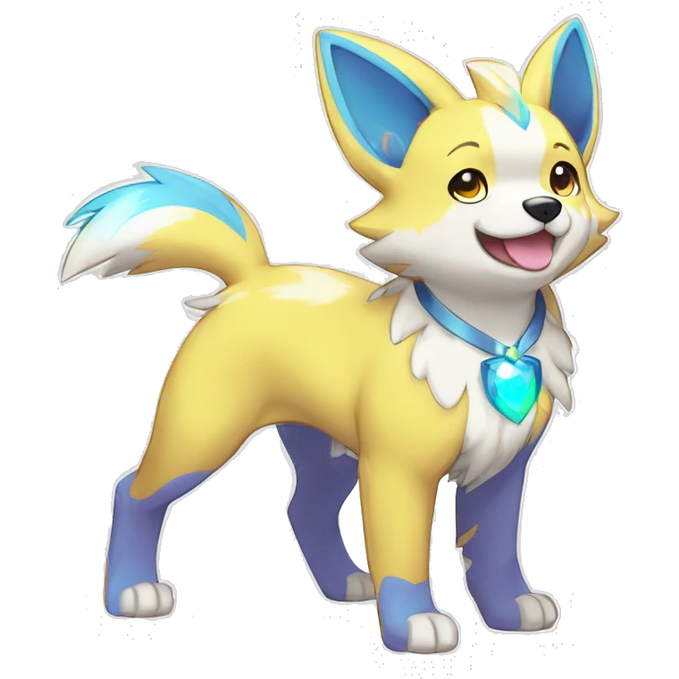 Batch of Shiny Colorful Sparkle-Dog-Fakémon-Pokémon-Adoptables Full Body emoji