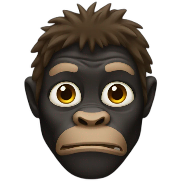 Lazy black ape person person emoji