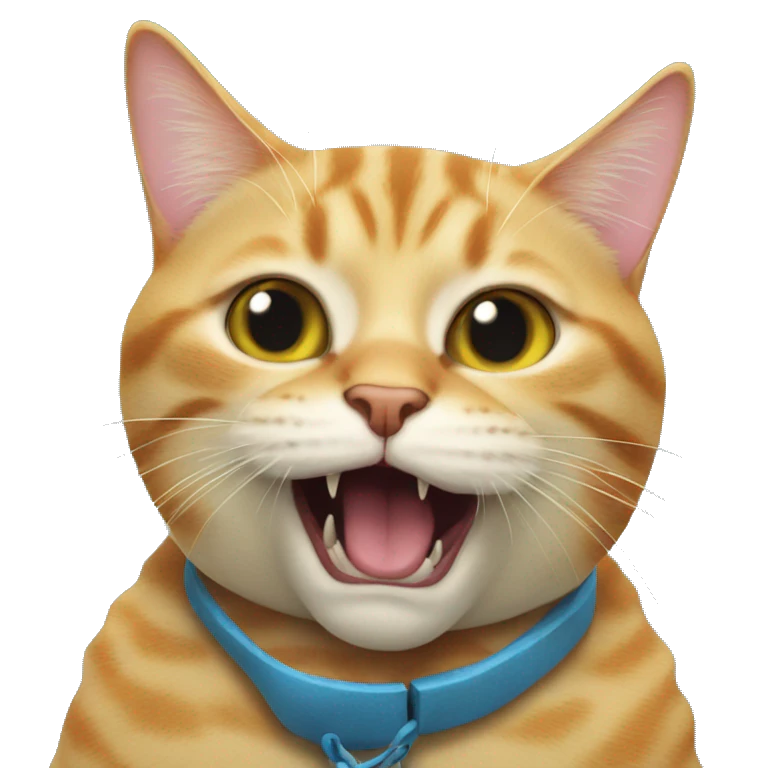 Cat with fish in mouth emoji