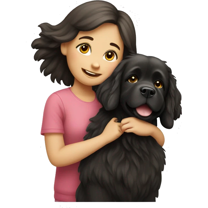 Newfoundland with girl emoji