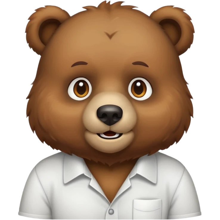 bear wear white shirt emoji