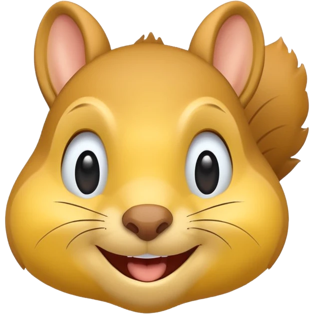 a smiley face with a squirrel smile emoji
