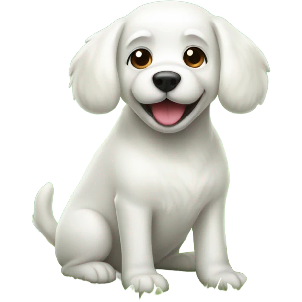 White dog on Grass emoji