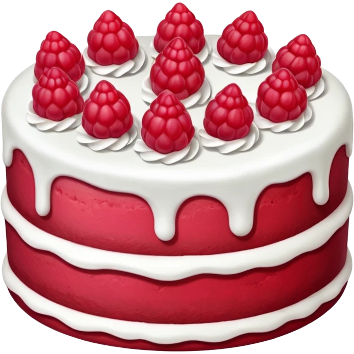 a raspberry cake emoji