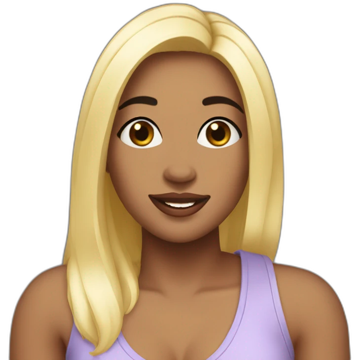 Da'Vine Joy Randolph straight black hair fat emoji