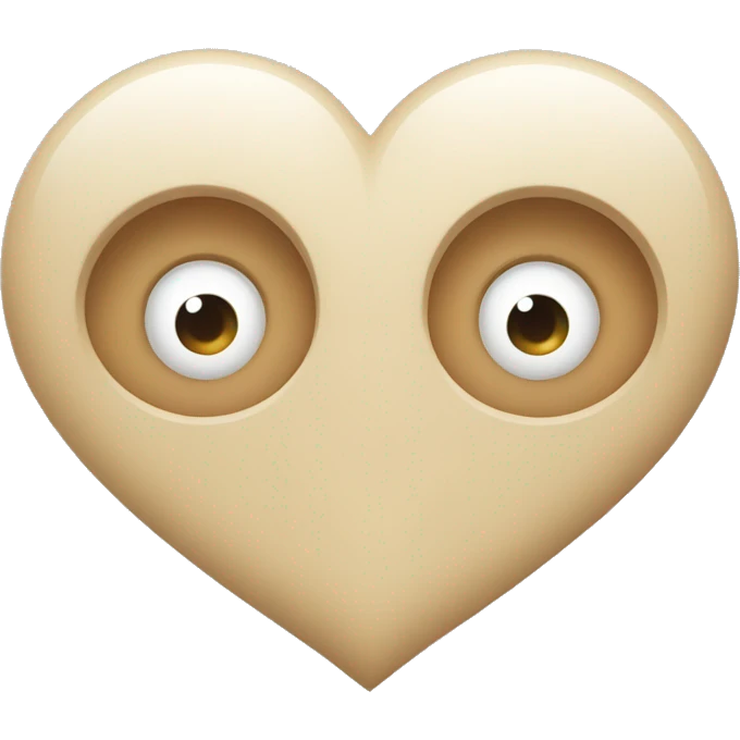 two beige heart emoji
