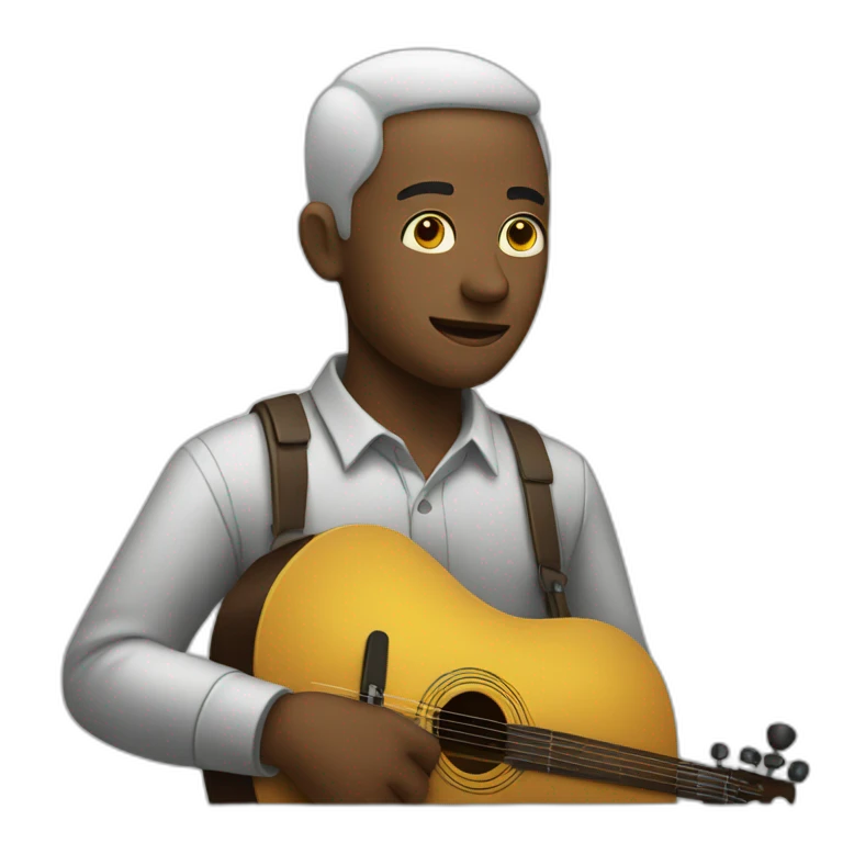 Man play music emoji