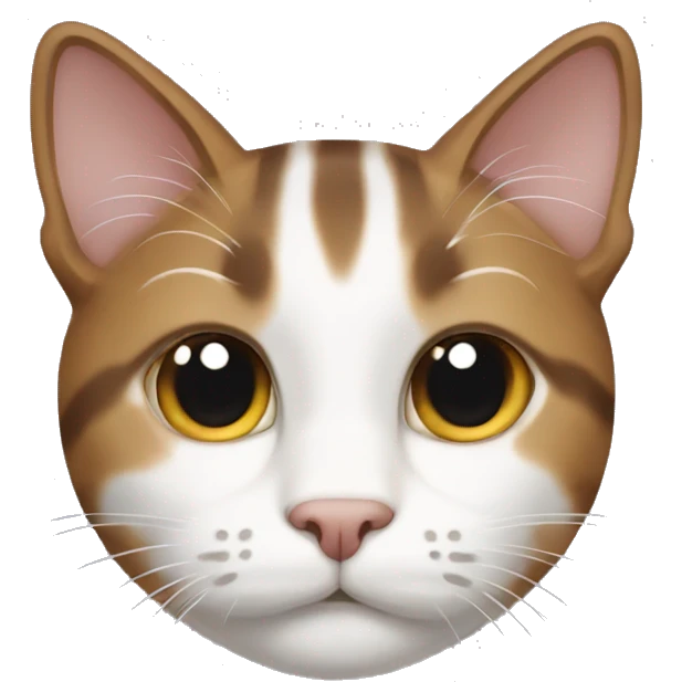 tabby brown and white cat emoji