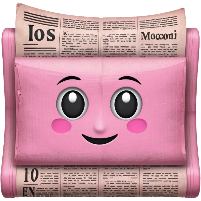 pink newspaper emoji
