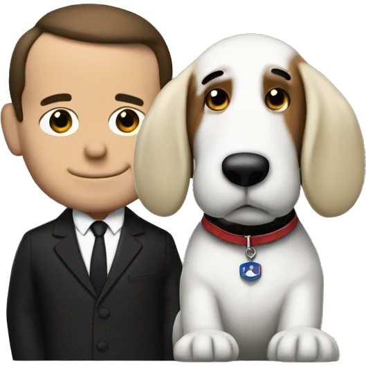 snoopy and macron emoji