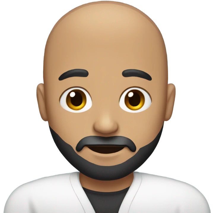 Bald head guy with black beard emoji