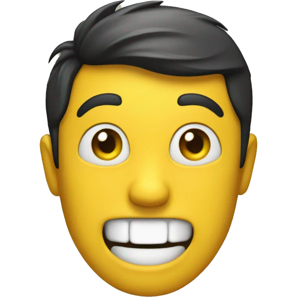 A yellow emoji excited with Tension emoji