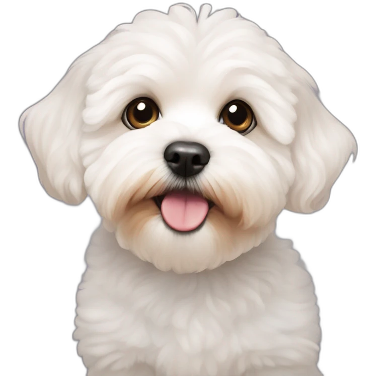 duck face whitish maltipoo emoji