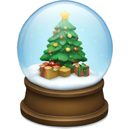 Christmas snowglobe emoji