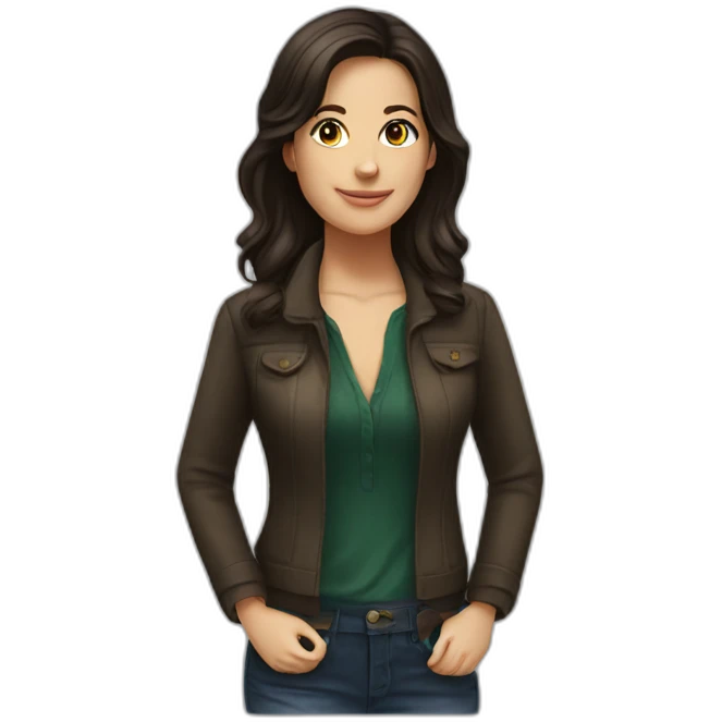 brunette woman fernet branca emoji