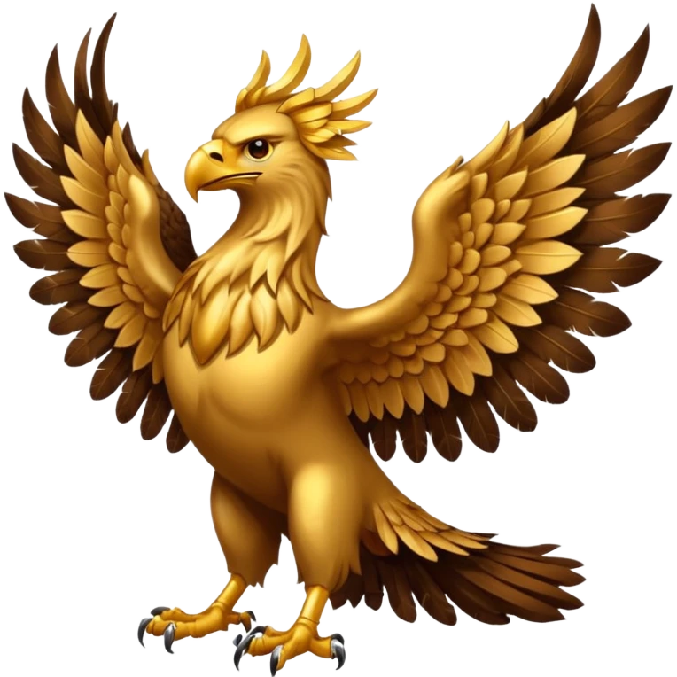 Grifin, lion body, wings, eagle head emoji