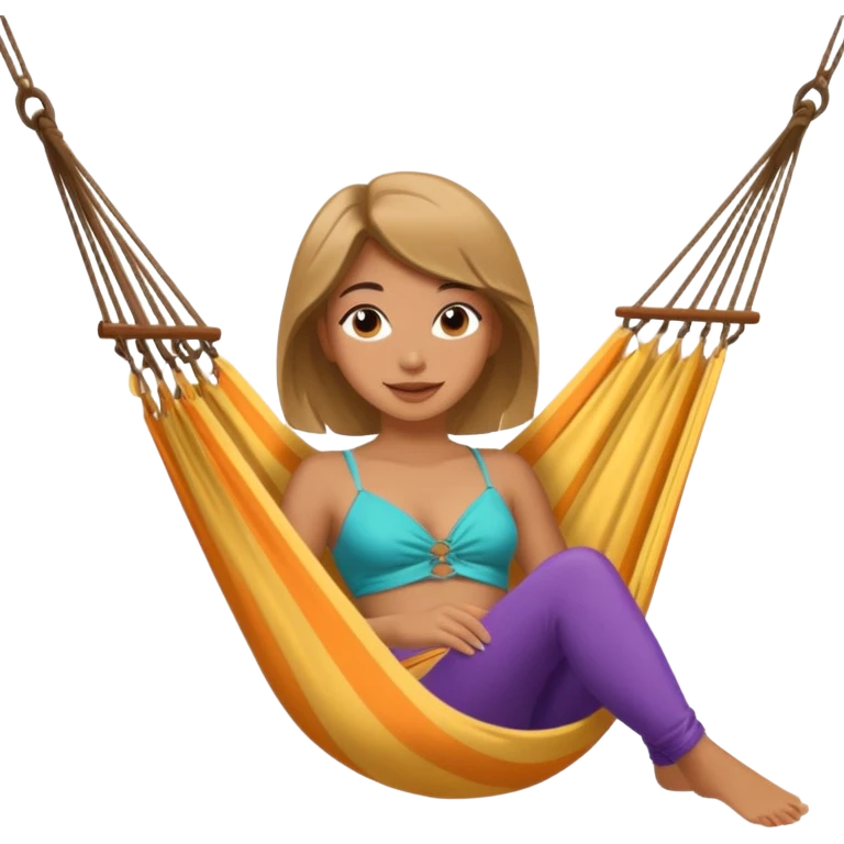 Girl aerialist on hammock emoji