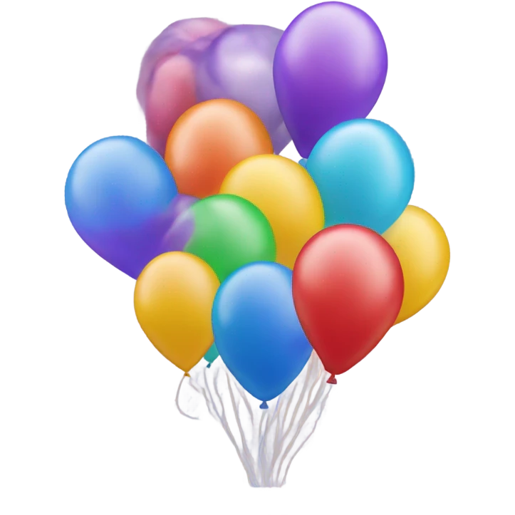 Ballons with the legend “bout time “ emoji
