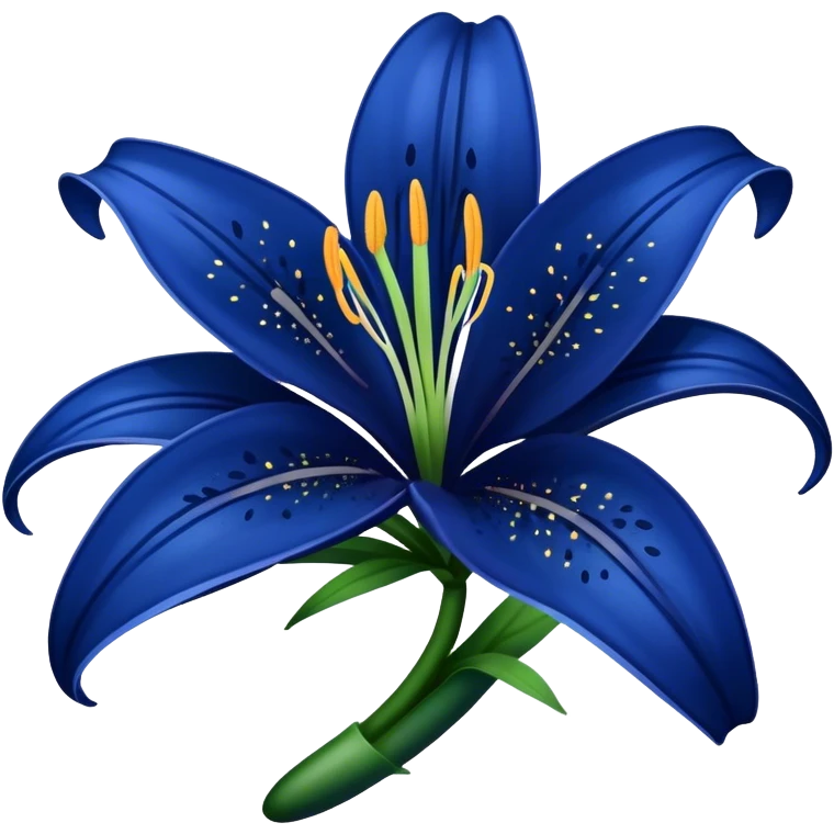 dark blue stargazer lily emoji